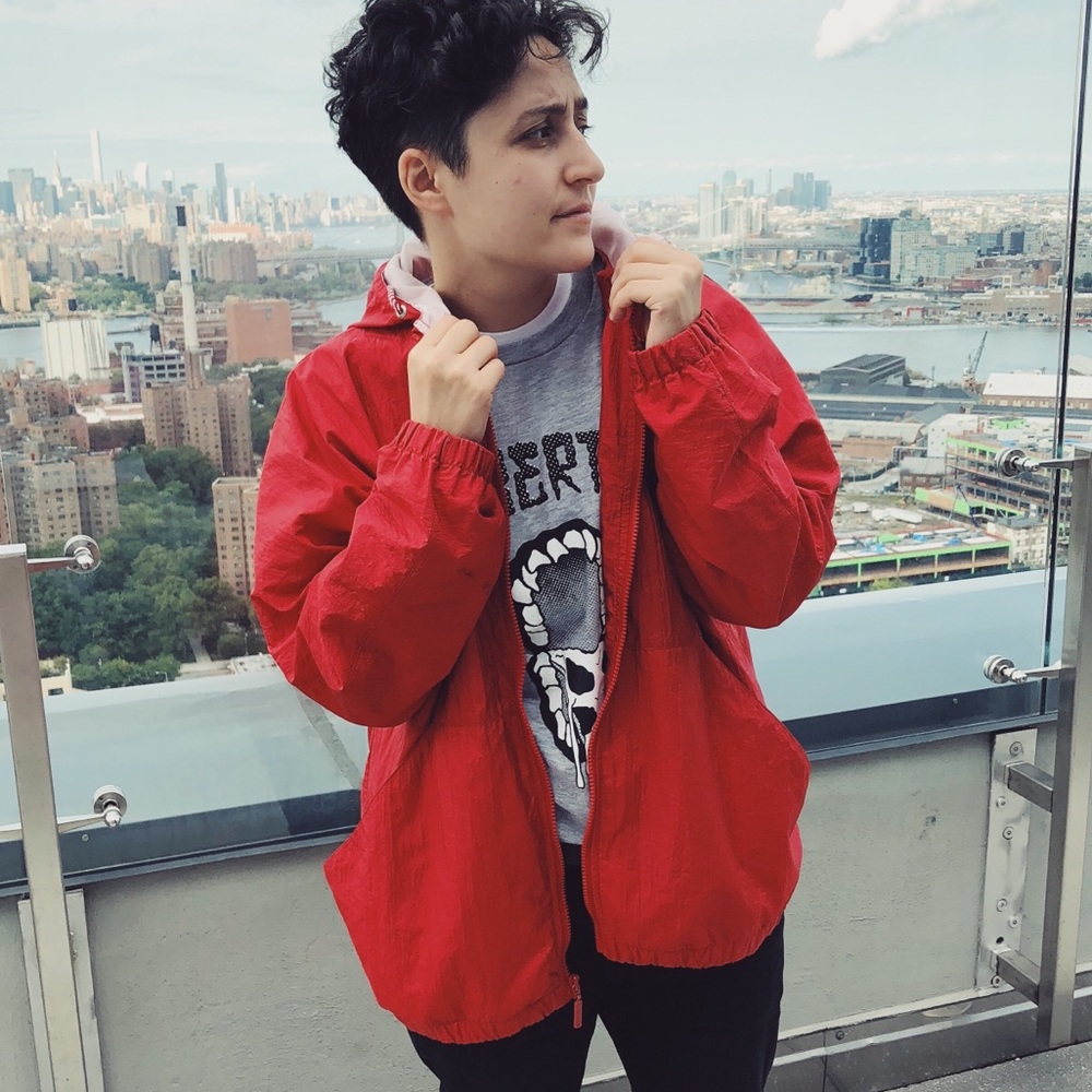 VINTAGE UNISEX 1990s Cabin Creek Red Windbreaker
